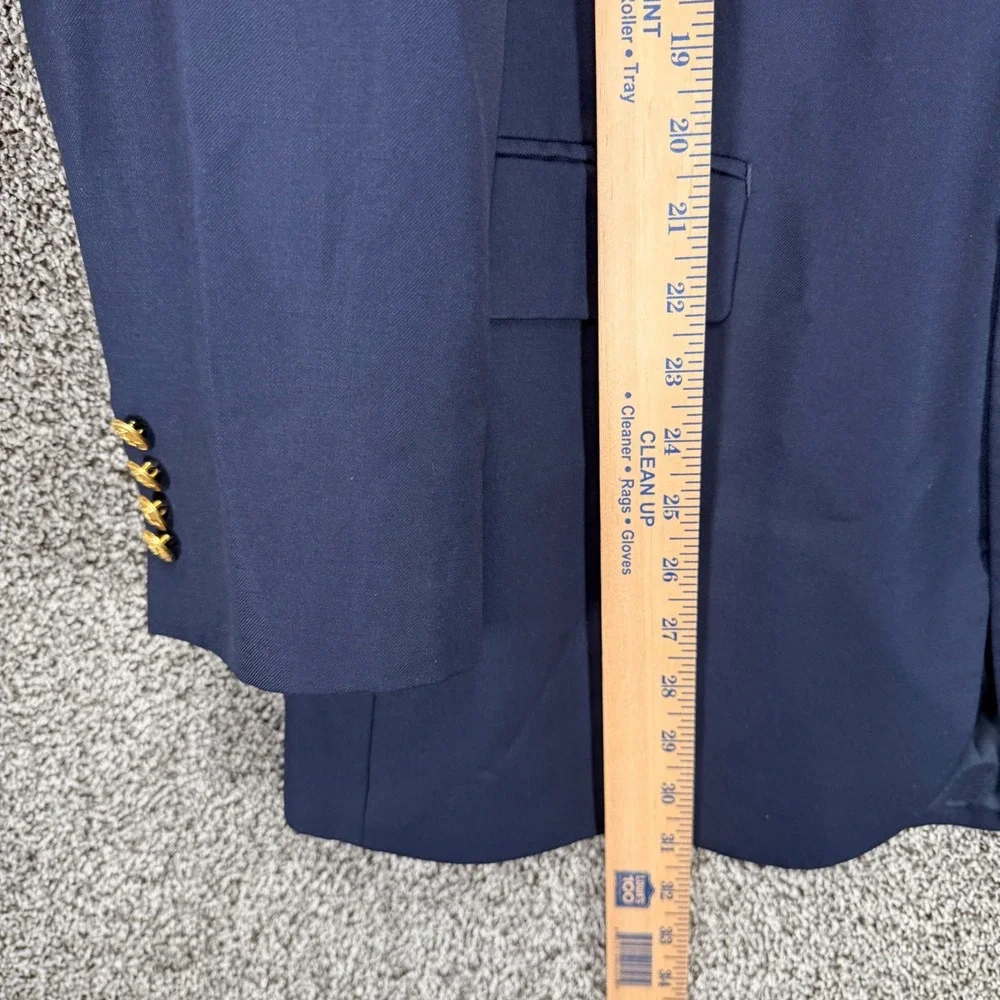 LAUREN RALPH LAUREN Blazer Mens 42R Blue Wool Gold Buttons Sport Coat Jacket